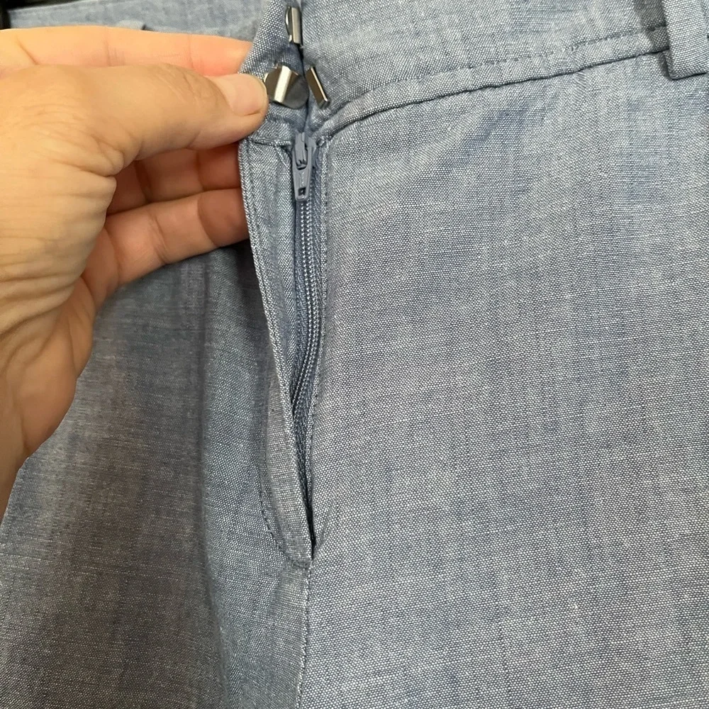 Talbots ‘Perfect Short’ 10.5 Inch Chambray Bermuda Shorts 100% Cotton Women Sz 2